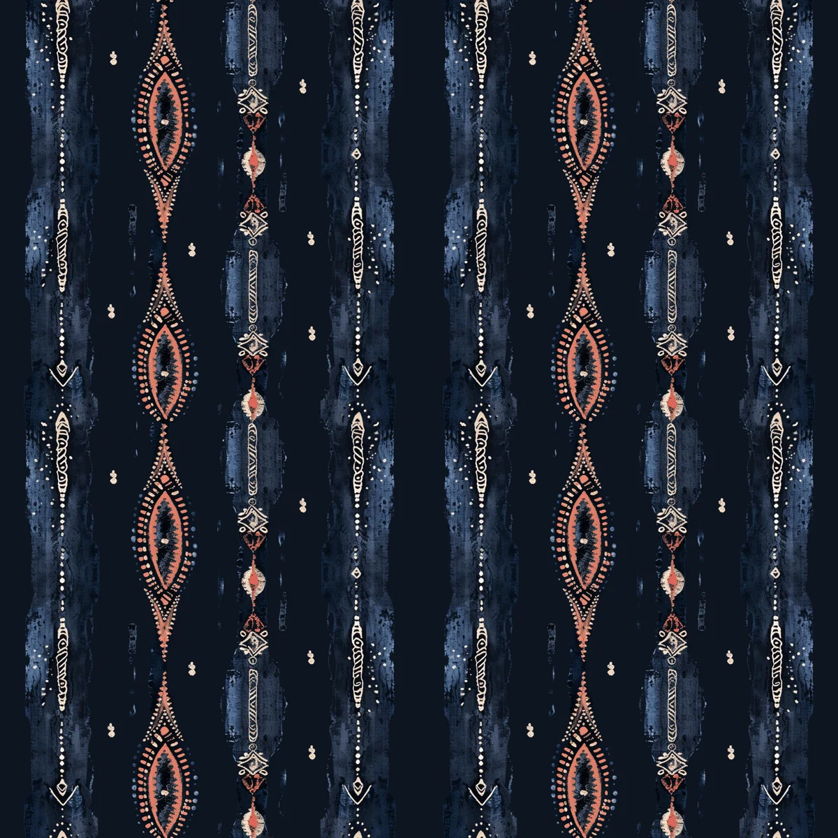 Boho Chic Naga, seamless pattern, 3600 x 3600 pixels